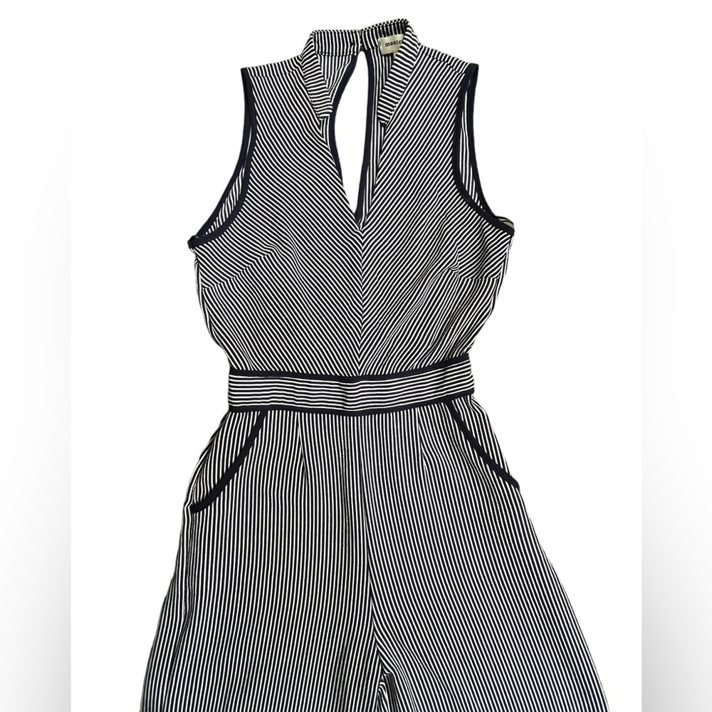 Seersucker wide leg jumpsuit - XS